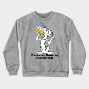 Dalmatian Dog Beer Drinking Buddies Cartoon Crewneck Sweatshirt